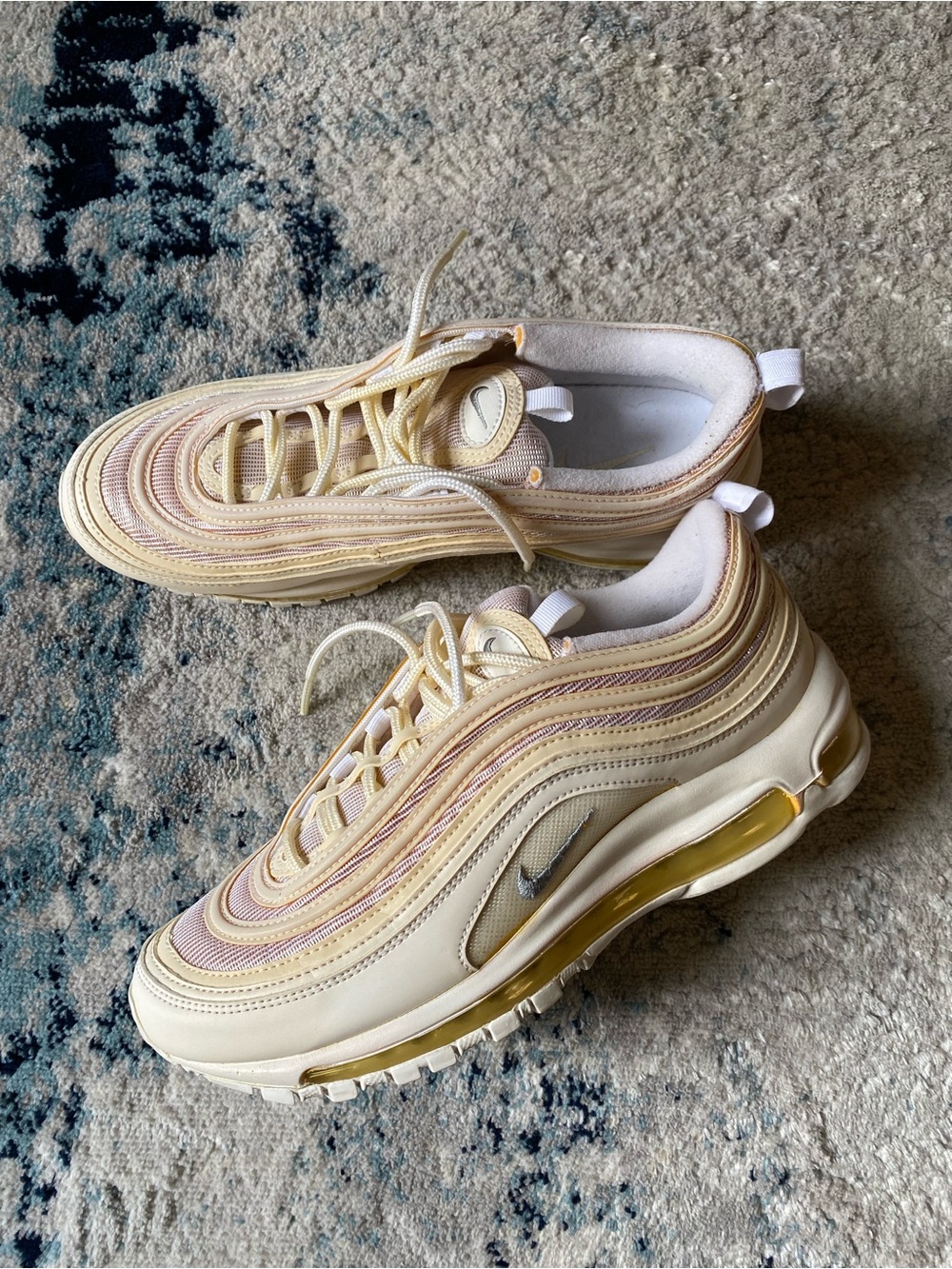 Nike Women's Air Max 97 Sneakers in Cream and Pale Pink